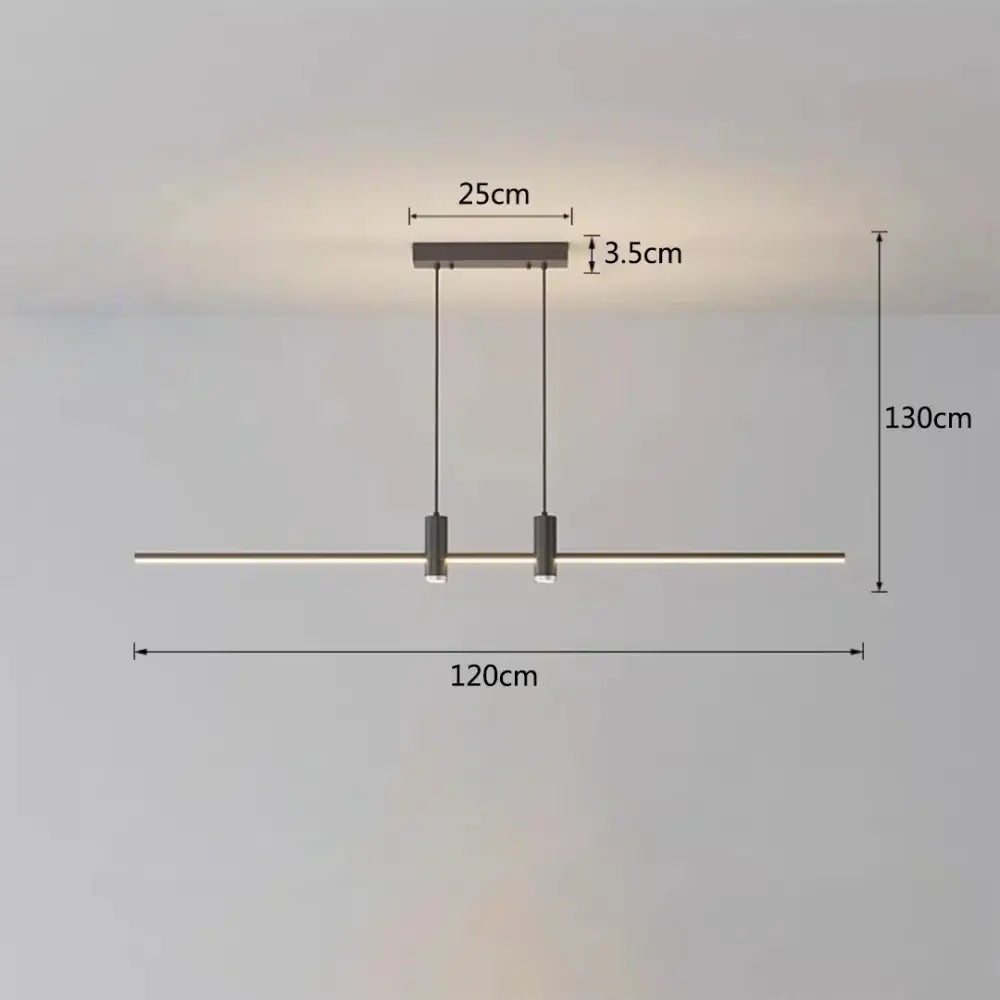 Modern black & gold led chandelier dining room pendant light
