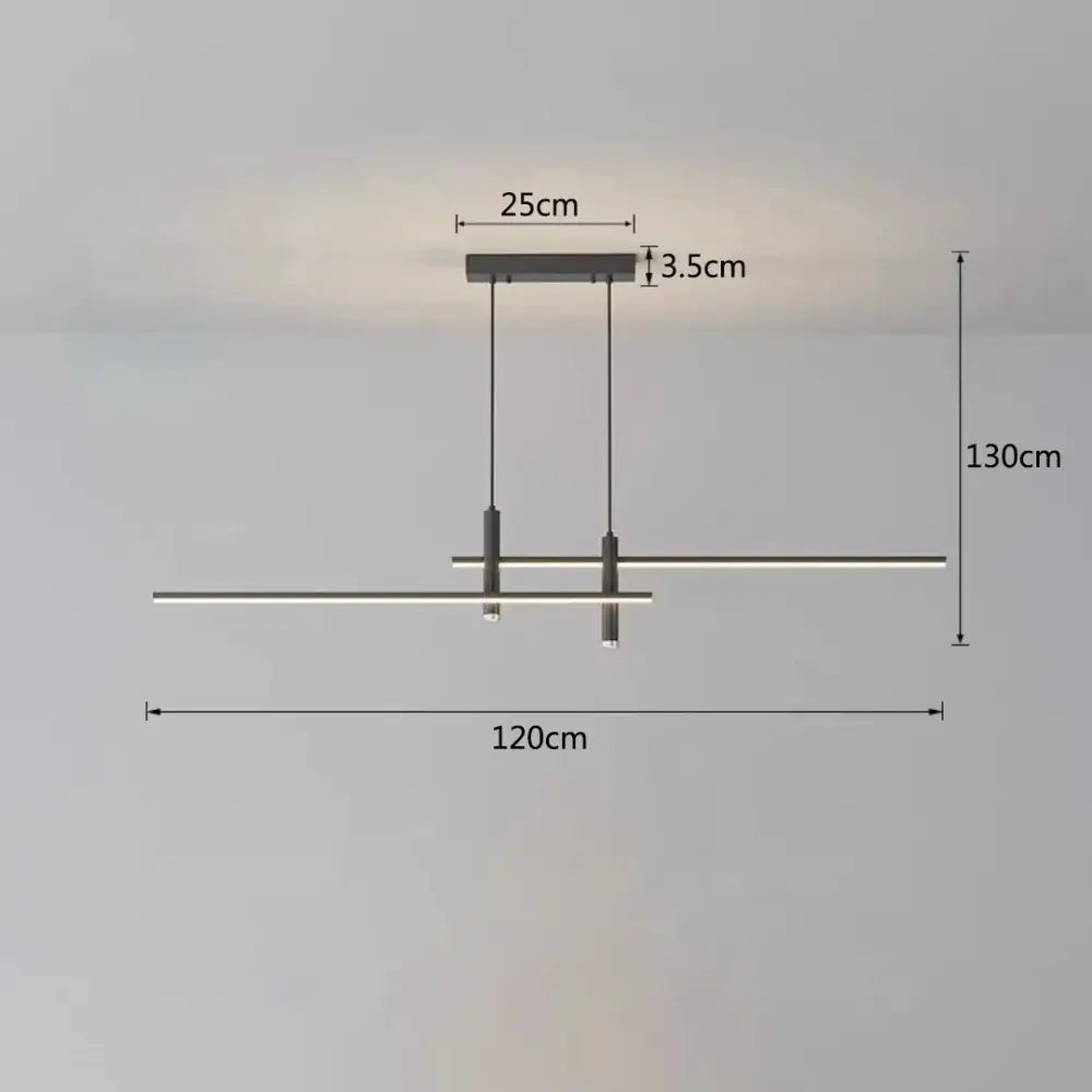 Modern black & gold led chandelier dining room pendant light