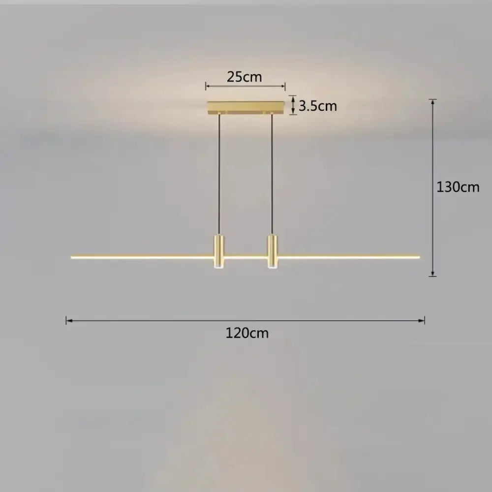 Modern black & gold led chandelier dining room pendant light