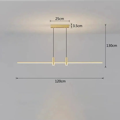 Modern black & gold led chandelier dining room pendant light
