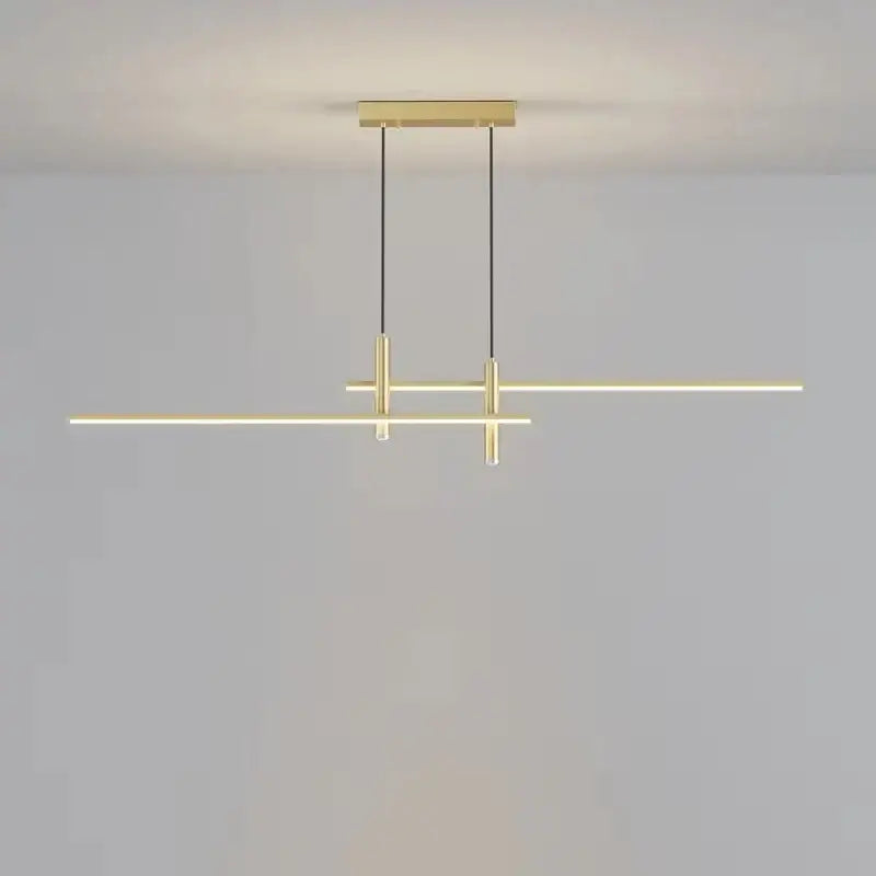 Modern black & gold led chandelier dining room pendant light