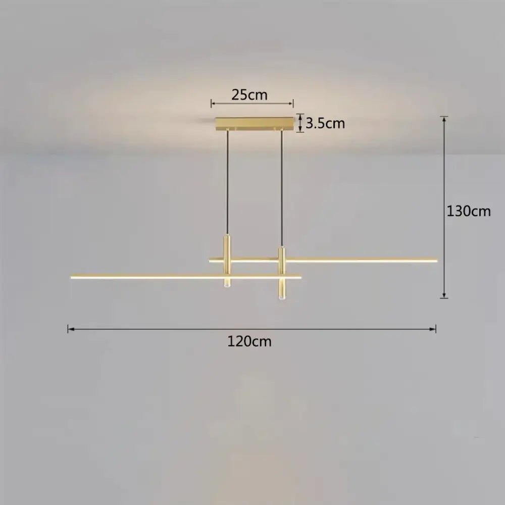 Modern black & gold led chandelier dining room pendant light