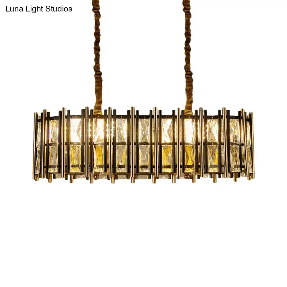 Modern black & gold led incandescent pendant light kitchen island
