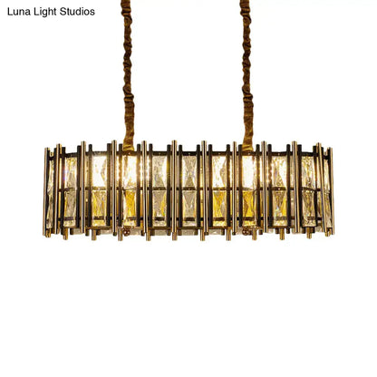 Modern black & gold led incandescent pendant light kitchen island