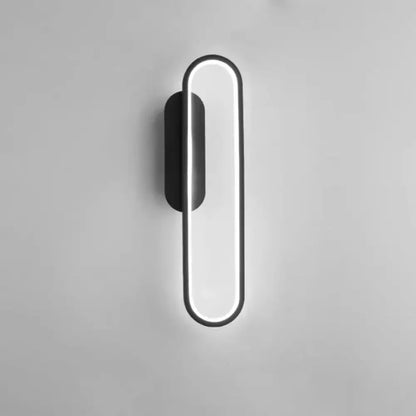 Modern black & gold led indoor wall light for living room