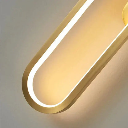 Modern black & gold led indoor wall light for living room