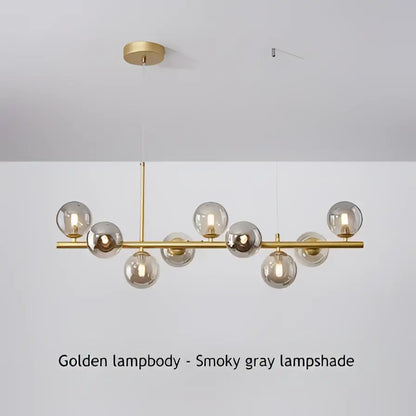Modern black & gold led pendant chandelier for living room