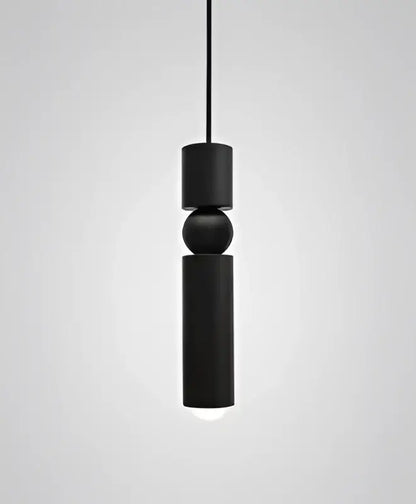 Modern black gold led tube pendant lamp kitchen hanging light