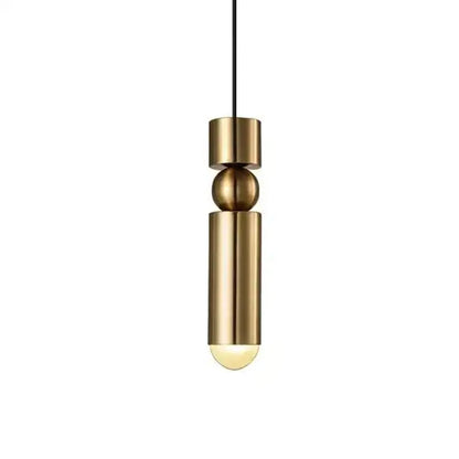Modern black gold led tube pendant lamp kitchen hanging light