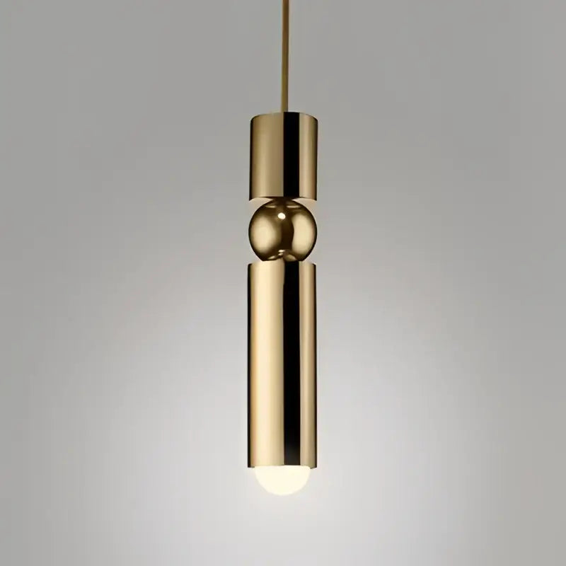 Modern black gold led tube pendant lamp kitchen hanging light