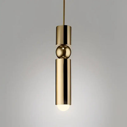 Modern black gold led tube pendant lamp kitchen hanging light