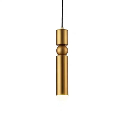 Modern black gold led tube pendant lamp kitchen hanging light