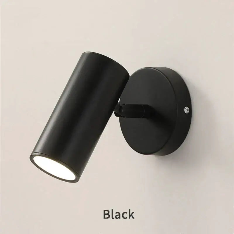 Modern black & gold led wall lamp bedroom adjustable sconce
