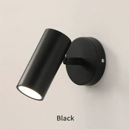 Modern black & gold led wall lamp bedroom adjustable sconce