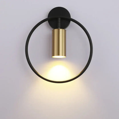 Modern black & gold led wall lamp for living room bedroom