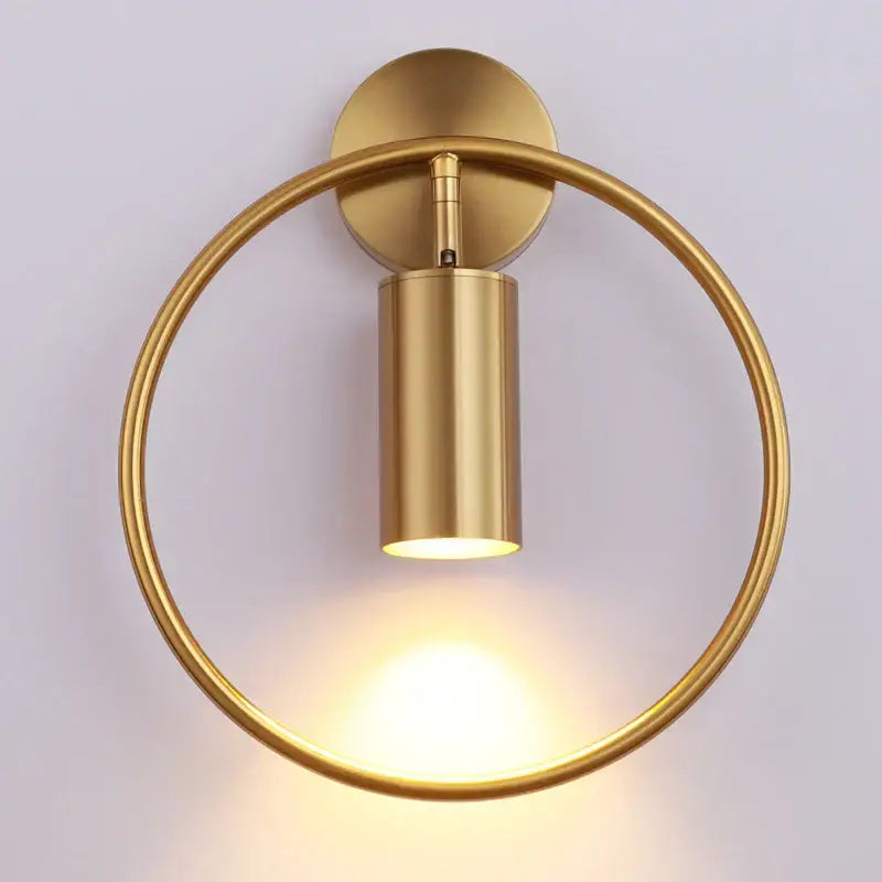 Modern black & gold led wall lamp for living room bedroom