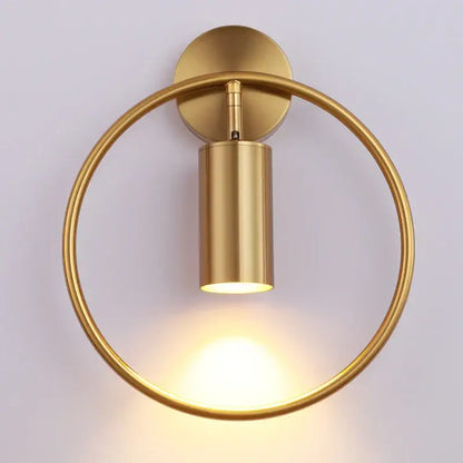 Modern black & gold led wall lamp for living room bedroom