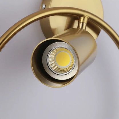 Modern black & gold led wall lamp for living room bedroom
