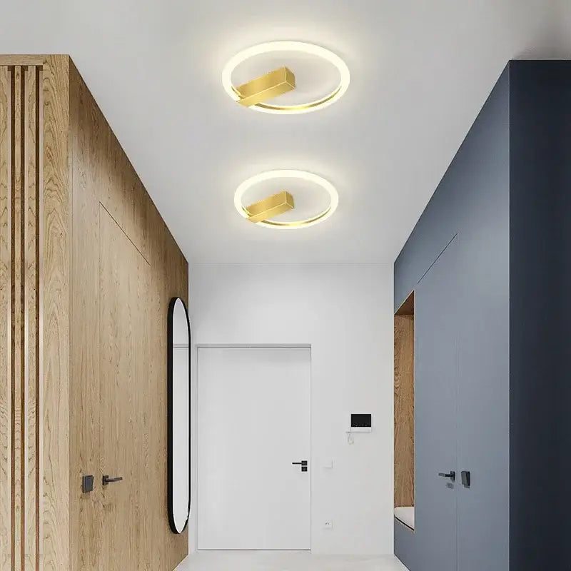 Modern black & gold led wall lamp for living room