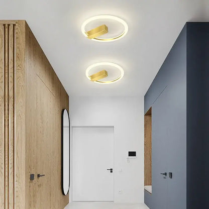 Modern black & gold led wall lamp for living room