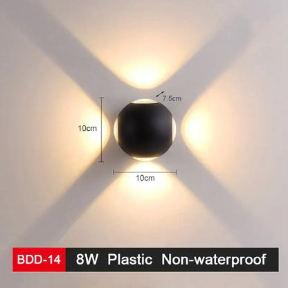 Modern black & gold led wall lamp for living room sleek geometric design