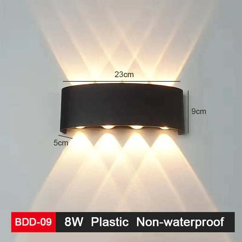 Modern black & gold led wall lamp for living room sleek geometric design