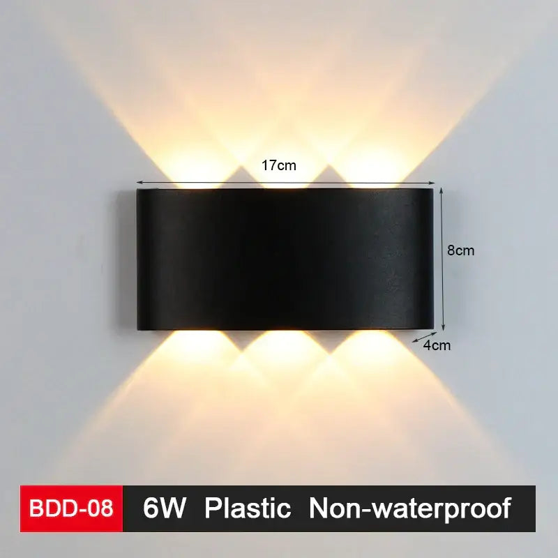 Modern black & gold led wall lamp for living room sleek geometric design