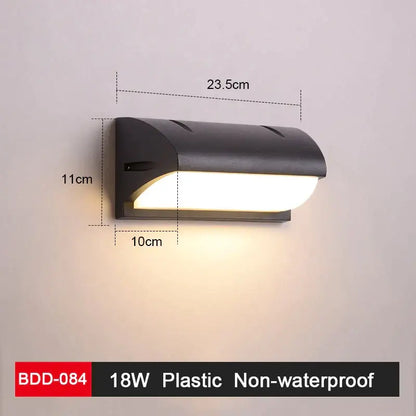 Modern black & gold led wall lamp for living room sleek geometric design