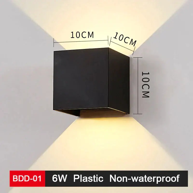Modern black & gold led wall lamp for living room sleek geometric design