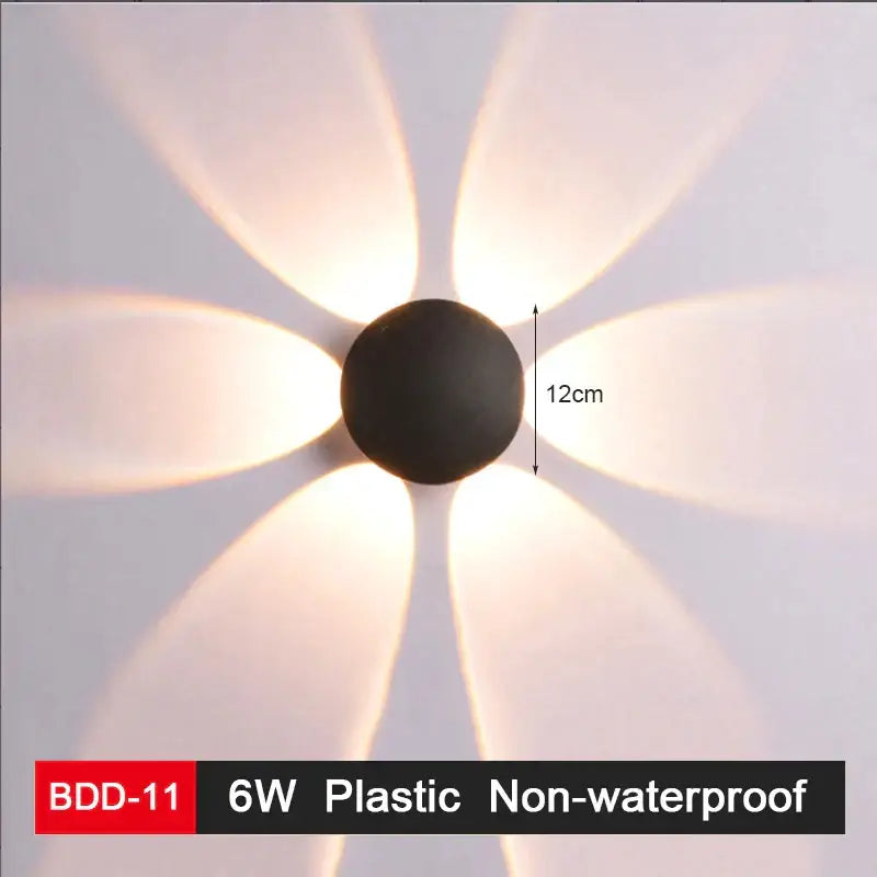Modern black & gold led wall lamp for living room sleek geometric design