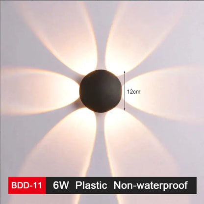 Modern black & gold led wall lamp for living room sleek geometric design