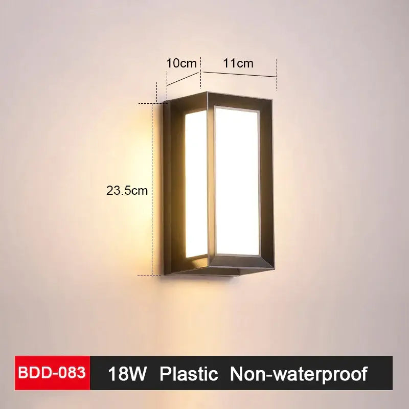 Modern black & gold led wall lamp for living room sleek geometric design