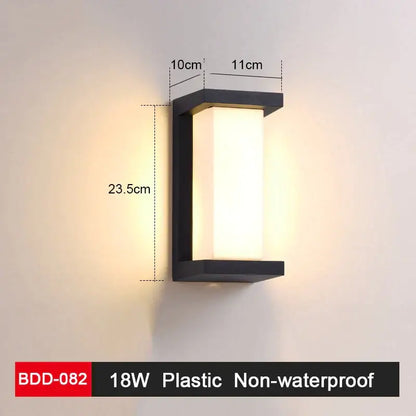 Modern black & gold led wall lamp for living room sleek geometric design