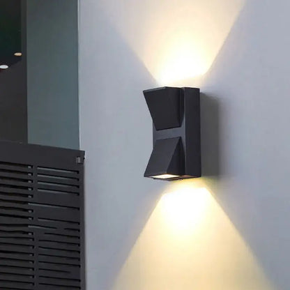 Modern black & gold led wall lamp for living room sleek geometric design