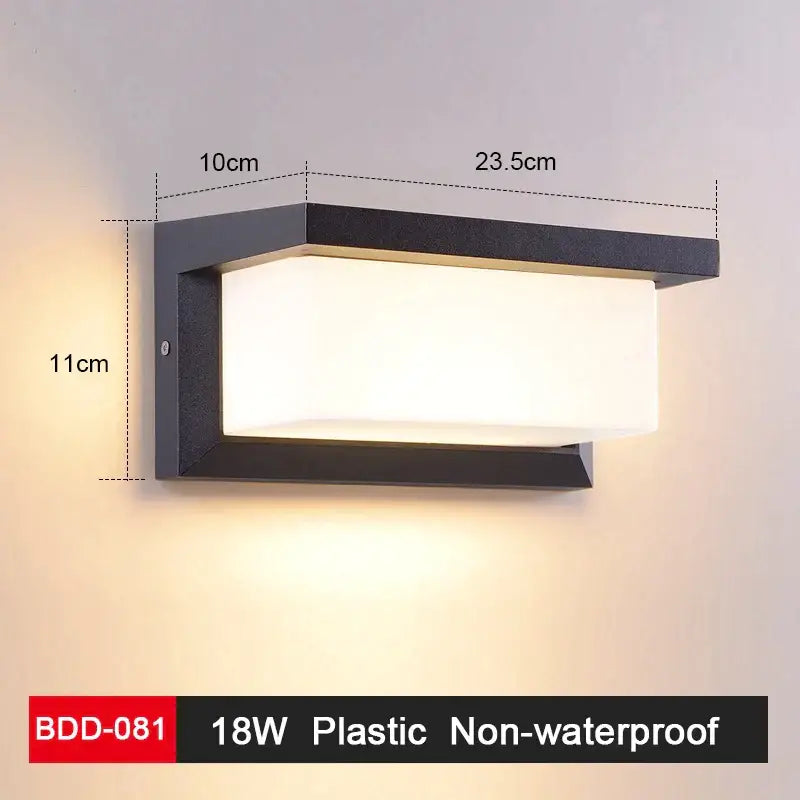 Modern black & gold led wall lamp for living room sleek geometric design