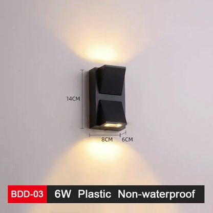 Modern black & gold led wall lamp for living room sleek geometric design