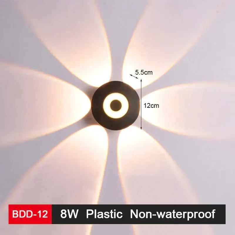 Modern black & gold led wall lamp for living room sleek geometric design