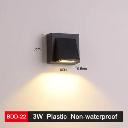 Modern black & gold led wall lamp for living room sleek geometric design