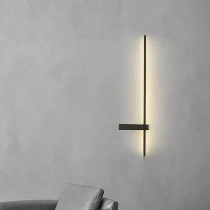 Modern black & gold led wall lamp – living room minimalist sconce