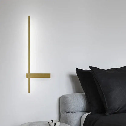 Modern black & gold led wall lamp – living room minimalist sconce
