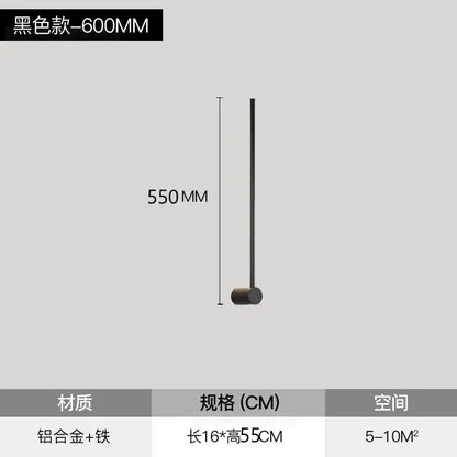 Modern black & gold led wall lamps living room minimalist sconces