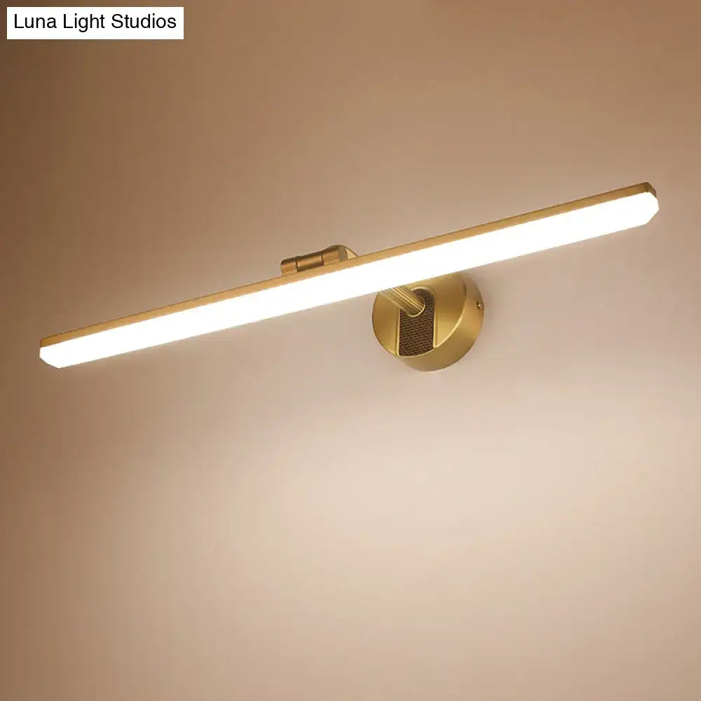 Modern black & gold led wall light bathroom fixture 110v-120v