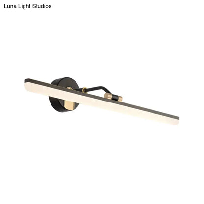 Modern black & gold led wall light bathroom fixture 110v-120v