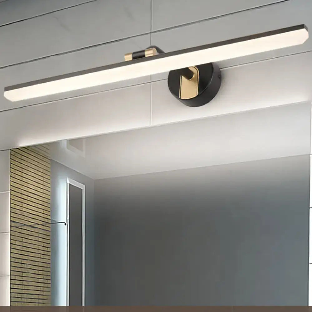 Modern black & gold led wall light bathroom fixture 110v-120v
