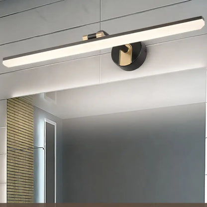 Modern black & gold led wall light bathroom fixture 110v-120v