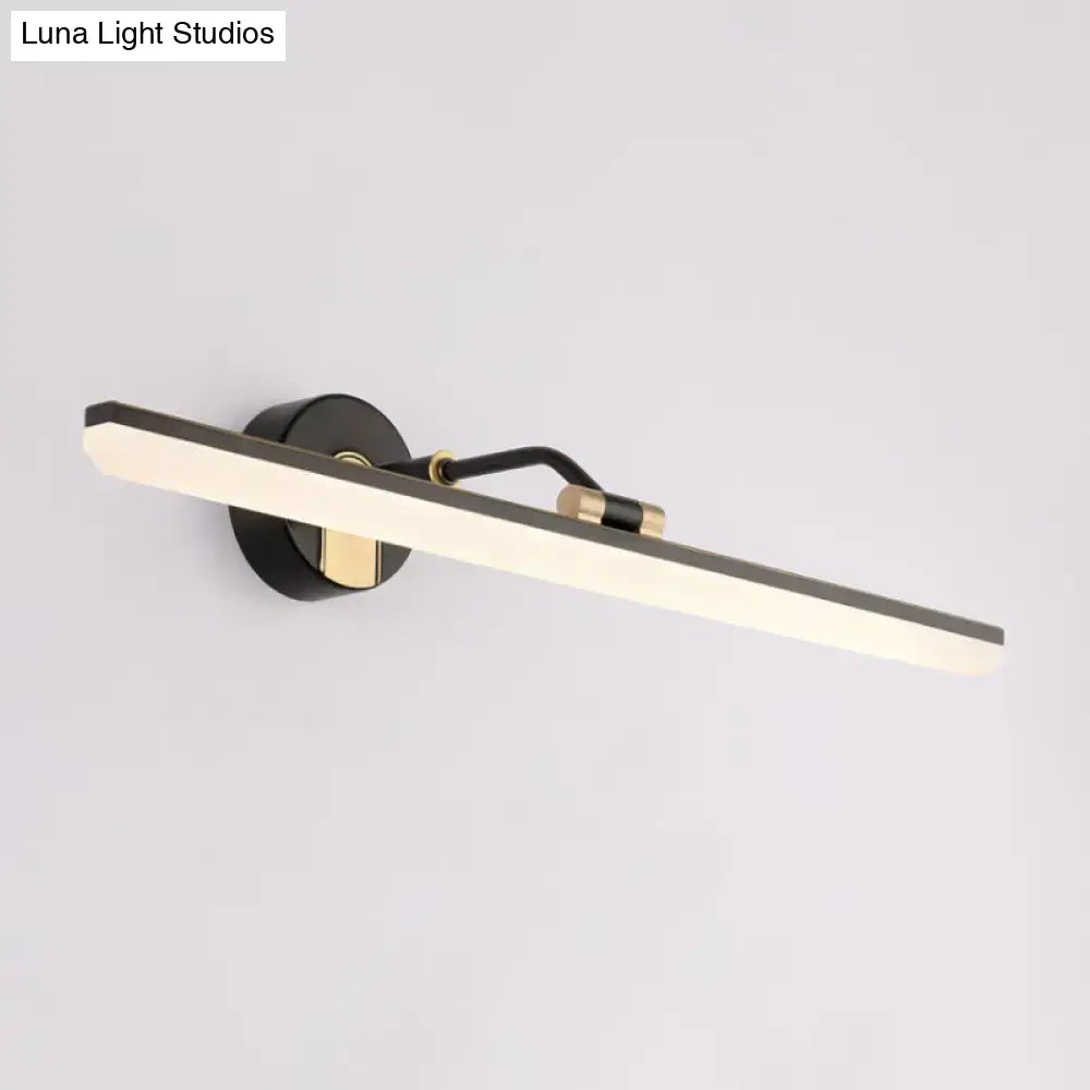 Modern black & gold led wall light bathroom fixture 110v-120v