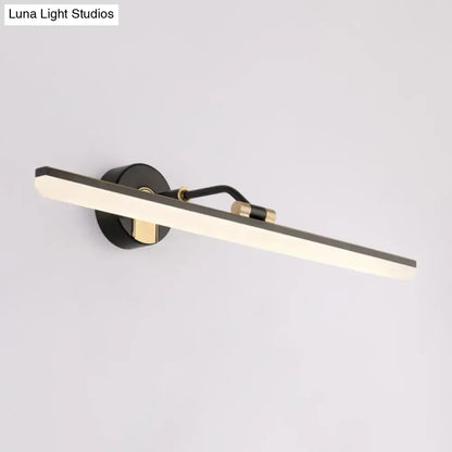 Modern black & gold led wall light bathroom fixture 110v-120v