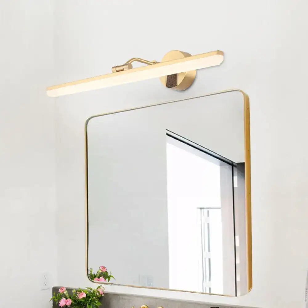 Modern black & gold led wall light bathroom fixture 110v-120v