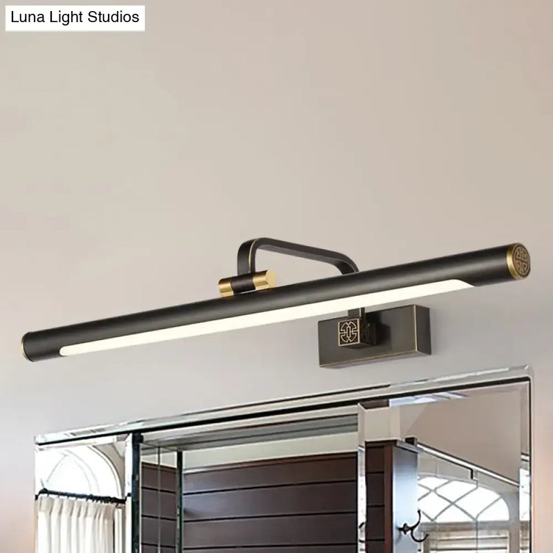 Modern black & gold led wall light bathroom vanity bronze finish