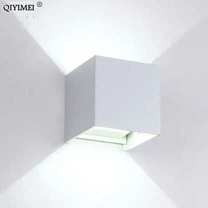 Modern black & gold led wall lights garden cube sconce